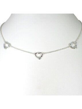 Tiffany 925 Open Heart 3 pc Necklace